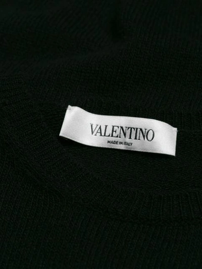 Shop Valentino Maglia Crew Neck Sweater In Black