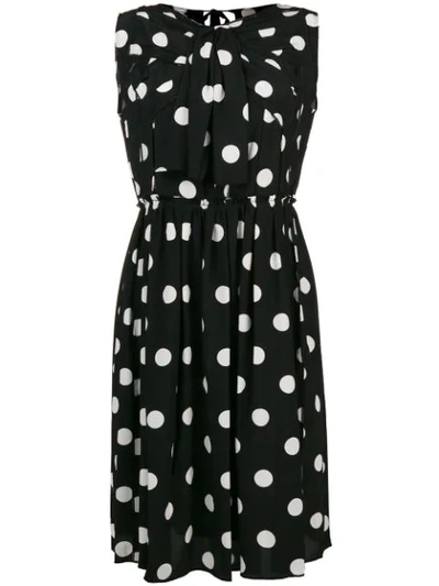 Shop Marc Jacobs Polka Dot Bow-detail Dress - Black