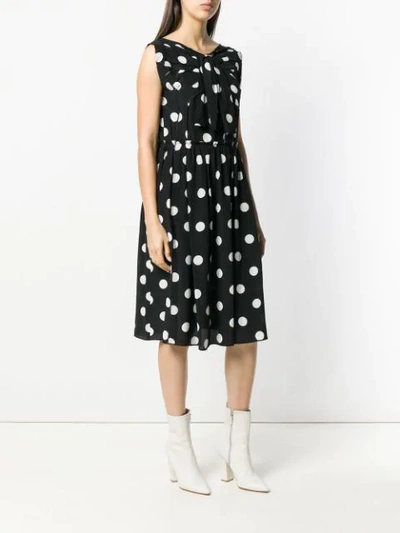 Shop Marc Jacobs Polka Dot Bow-detail Dress - Black