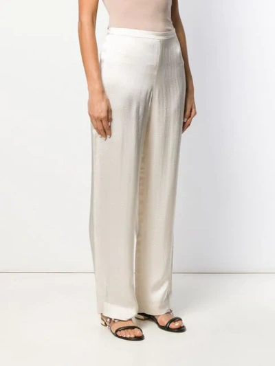 Shop Theory Satin Trousers In White