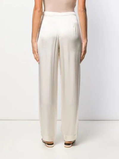 Shop Theory Satin Trousers In White