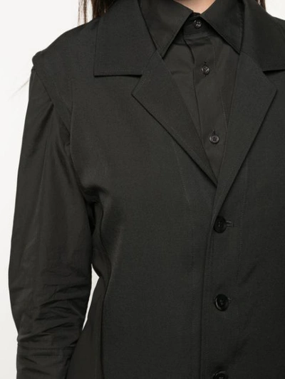 Shop Yohji Yamamoto Asymmetric Sleeveless Jacket In Black