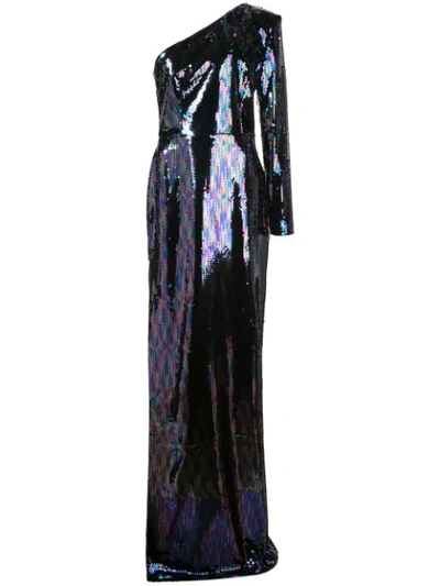 ALEX PERRY SEQUINED TALLON DRESS - 黑色