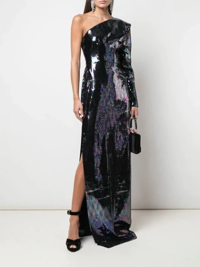 ALEX PERRY SEQUINED TALLON DRESS - 黑色