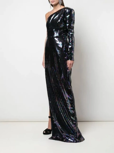 ALEX PERRY SEQUINED TALLON DRESS - 黑色