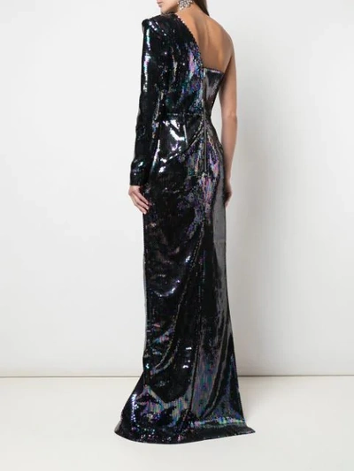 ALEX PERRY SEQUINED TALLON DRESS - 黑色