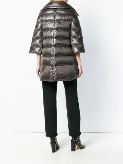 Herno Padded Zipped Coat In Grey