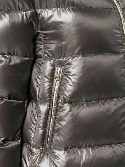 Herno Padded Zipped Coat In Grey