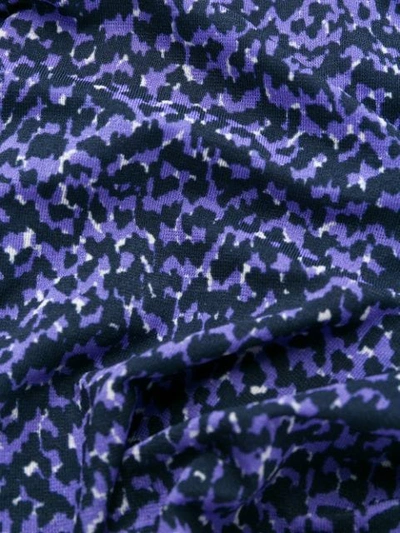 Shop Isabel Marant Ruched Printed Dress In Blue