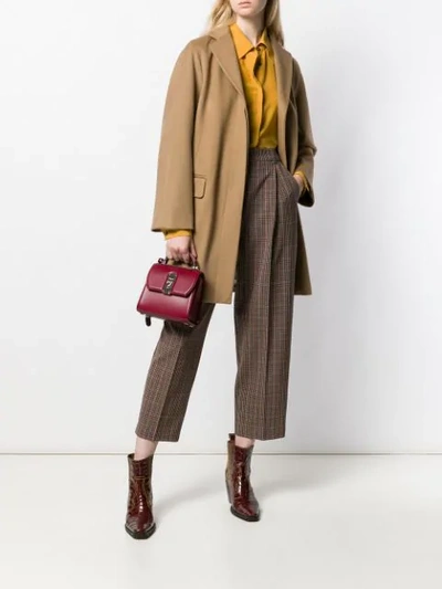 Shop Alberto Biani Concealed Front Coat In Neutrals