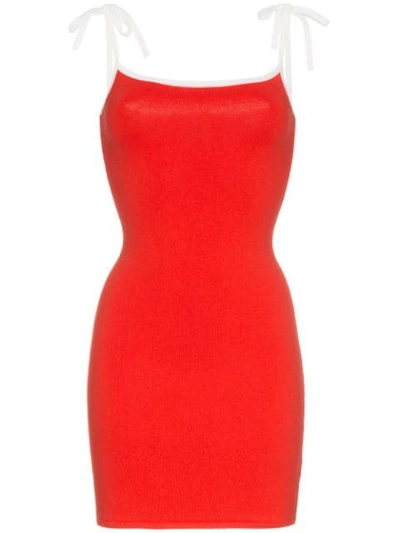 Shop Joostricot Fitted Mini Dress In Red