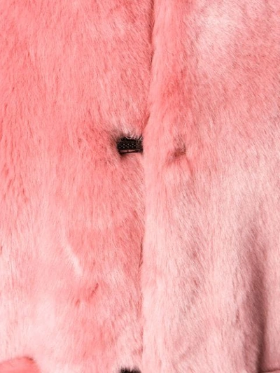 Shop L'autre Chose Faux Fur Hooded Jacket In Pink