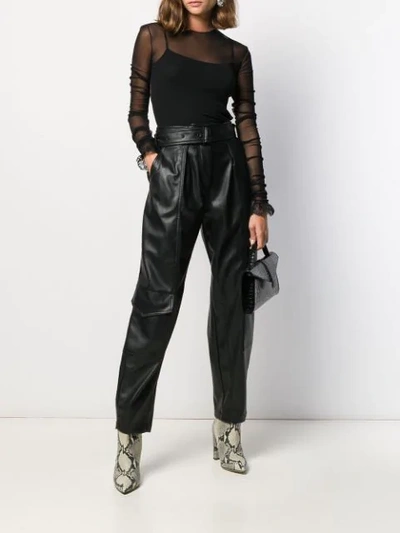 Philosophy Di Lorenzo Serafini Sheer Long-sleeved Top In Black
