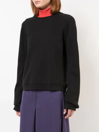 Shop Haider Ackermann Plain Jersey Sweater In Black