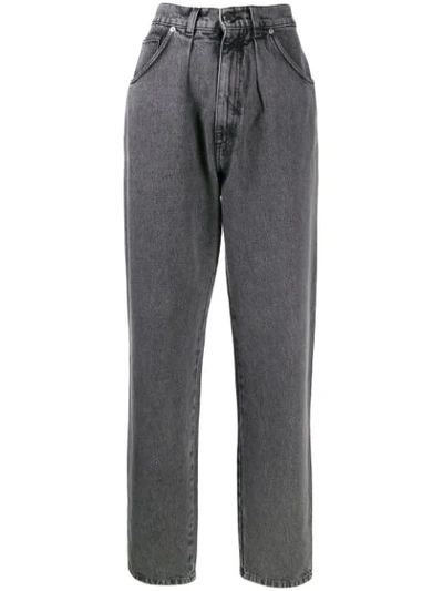 Shop Alberta Ferretti High Waisted Jeans In Grey