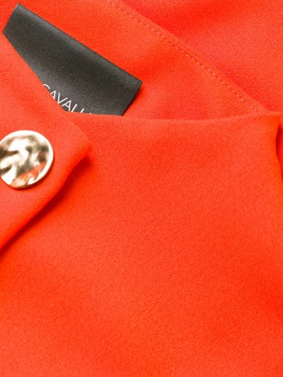 Shop Erika Cavallini Draped Shift Dress In Orange