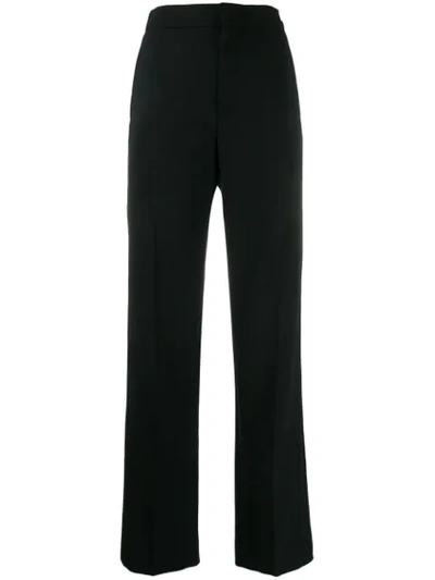 Shop Balenciaga Straight Leg Trousers In Black