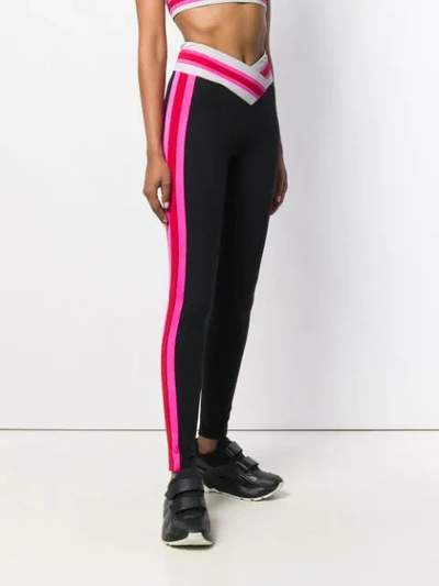 Shop No Ka'oi Stripe Detail Leggings In Black