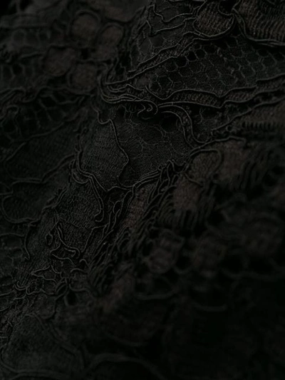 Shop Escada Lace Panel Dress In Black