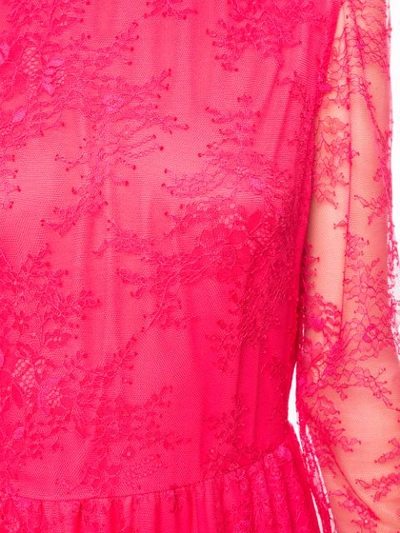 Philosophy Di Lorenzo Serafini Lace Detail Evening Dress In Red