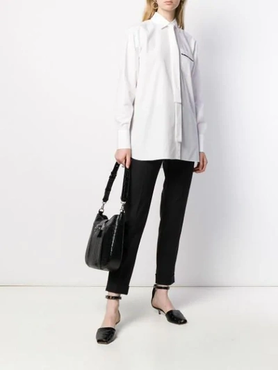 Shop Valentino Tie Detail Shirt In White