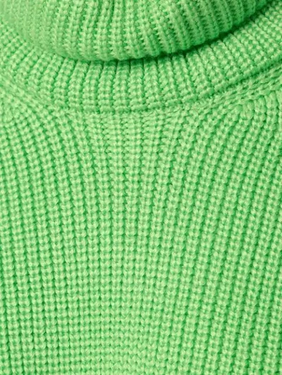 Shop Anna October Slouchy Turtleneck Jumper In Green