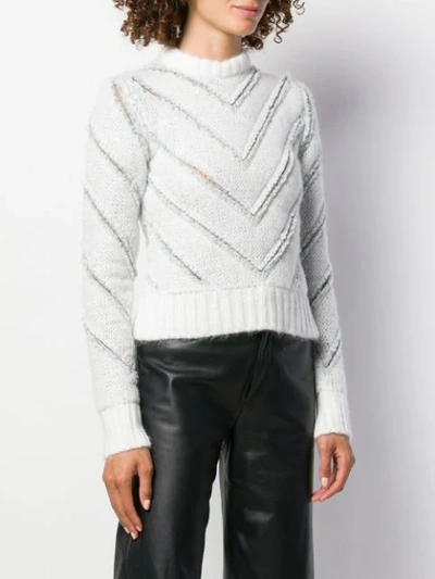 Shop Y/project Panelled Knit Jumper In White