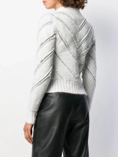 Shop Y/project Panelled Knit Jumper In White