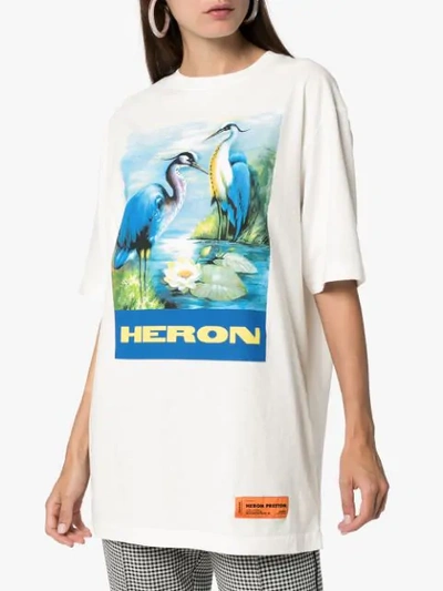 Shop Heron Preston Heron Over Print T-shirt In White