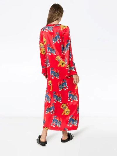 Shop Kirin Peggy Gou Haetae Print Pyjama Dress In Red