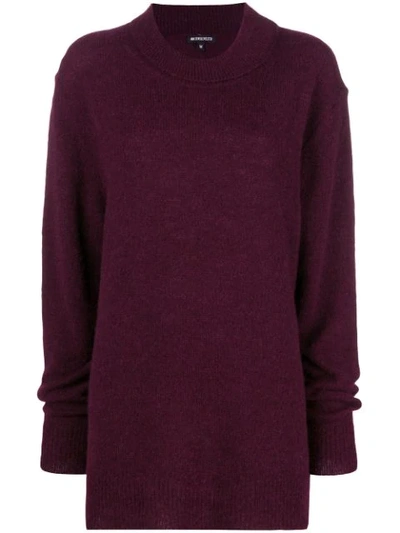 Shop Ann Demeulemeester Oversized Sweater - Pink