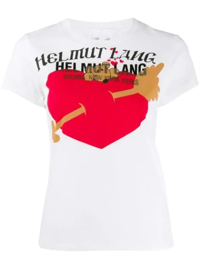 Shop Helmut Lang Printed T-shirt In White