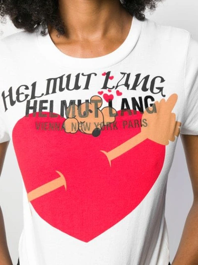 Shop Helmut Lang Printed T-shirt In White