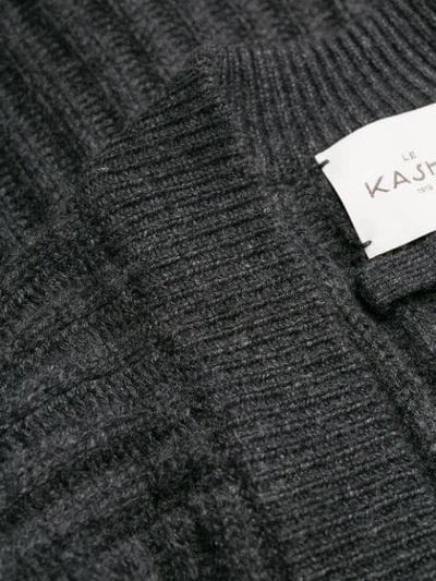 Shop Le Kasha Firenze Belted Cardigan In Grey