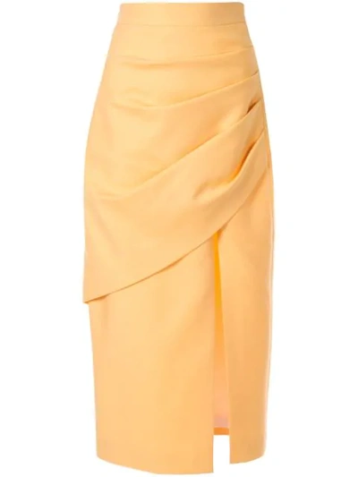 Shop Aleksandre Akhalkatsishvili Butter Yellow Skirt