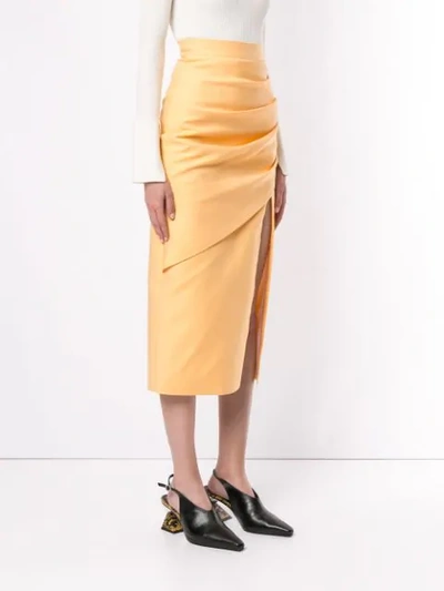 Shop Aleksandre Akhalkatsishvili Butter Yellow Skirt