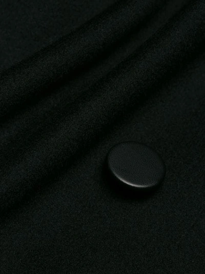 Shop Fendi Double Breasted Midi Coat In Black