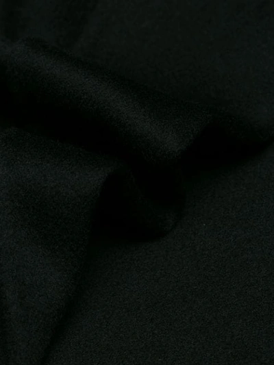 Shop Fendi Double Breasted Midi Coat In Black