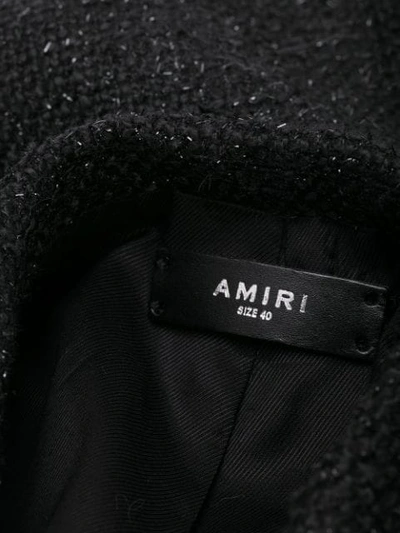 Shop Amiri Boucle Fitted Coat In Black