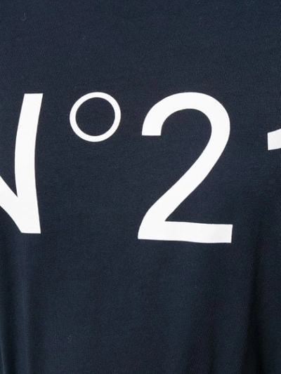 Nº21 LOGO印花T恤 - 蓝色