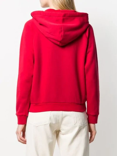 Shop Polo Ralph Lauren Embroidered Logo Hoodie In Red