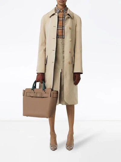 Shop Burberry Dayrell Wool Lined Cotton Car Coat In Neutrals
