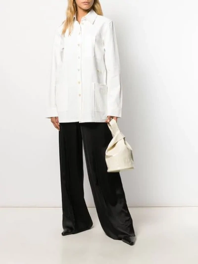 JIL SANDER WIDE-LEG TROUSERS - 黑色