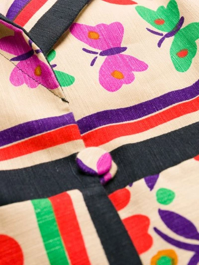 Shop Gucci Printed Kimono Coat In Neutrals