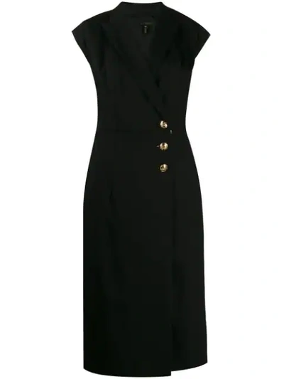 Shop Escada V-neck Dress In Black