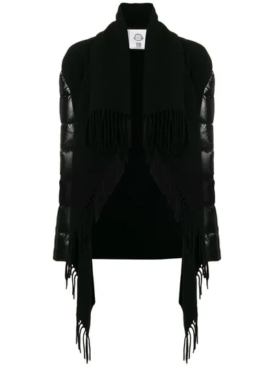 Shop Moncler Cloak Poncho Coat In Black