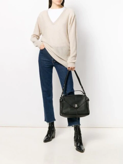 Shop Theory Knitted Cashmere Jumper In Neutrals