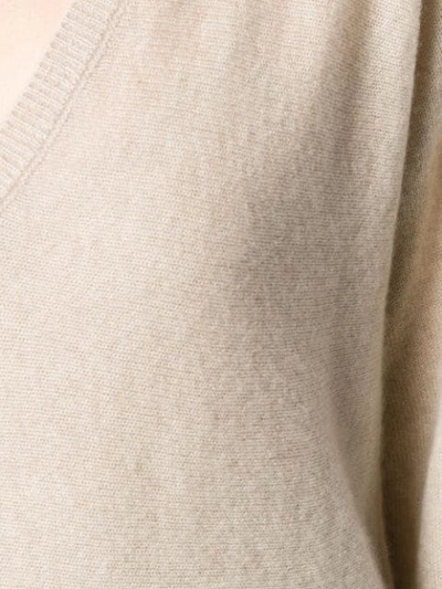 Shop Theory Knitted Cashmere Jumper In Neutrals