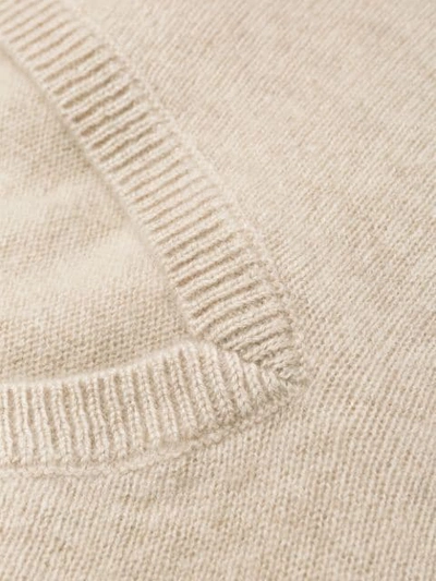 Shop Theory Knitted Cashmere Jumper In Neutrals