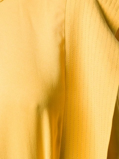 STELLA MCCARTNEY 拼接层搭双肩连衣裙 - 黄色